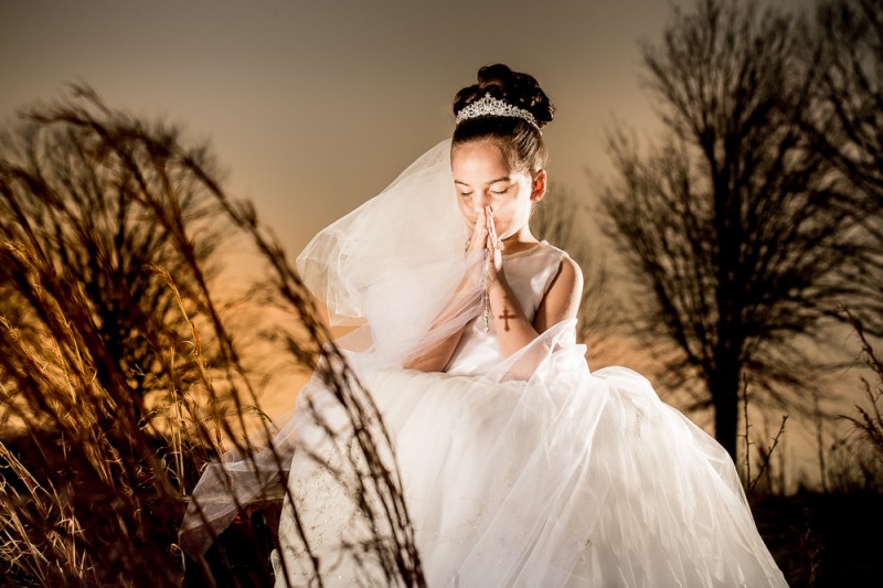 Main Line First Holy Communion photography sessions